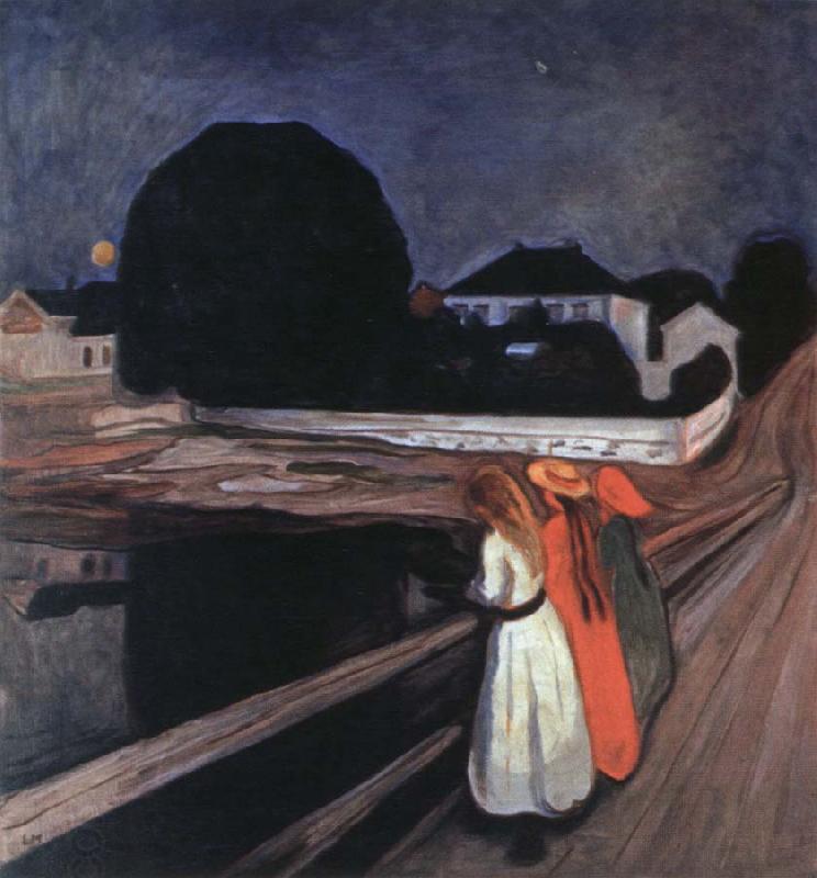 Edvard Munch girls on the jetty oil painting picture